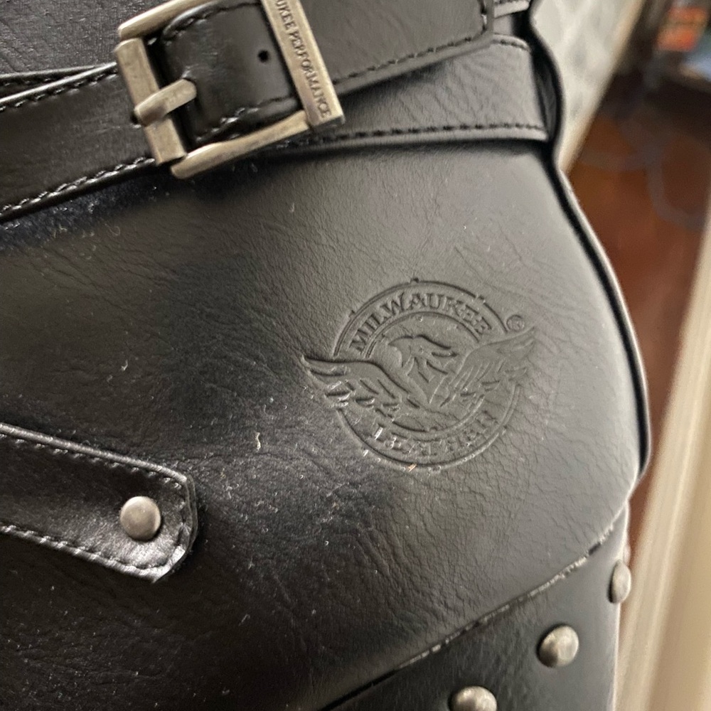 Milwaukee Leather Black Ankle Boots